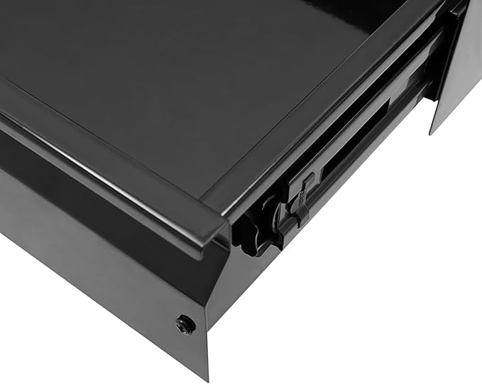 33" Under Desk Drawer Slide Out For Office Desk, Storage Organizer For Sit Stand Workstation, Black