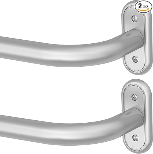 2 Pack Curtain Rods 32-46 Inch, 1 Inch Adjustable Heavy Duty Room Darkening