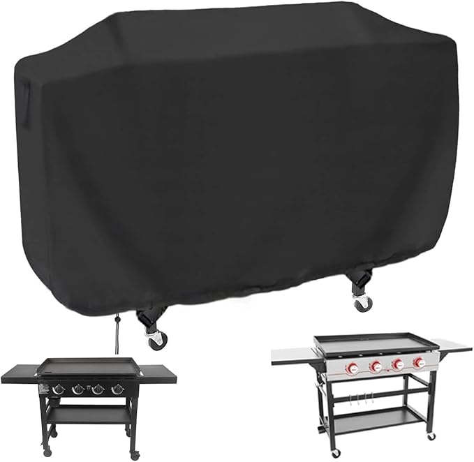 Flat Top Grill Cover for Royal Goumet GB4000/GB4007/GB4001B/GB4002 2018-2024 Propane Gas Grill, Waterproof 36 Inch Griddle Cover for Char-Griller Flat Iron 4-Burner Grill -64.8 x 25 x 34