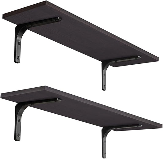 DINZI LVJ Long Wall Shelves, 23.6 Inch Wall Mounted Shelves Set of 2,