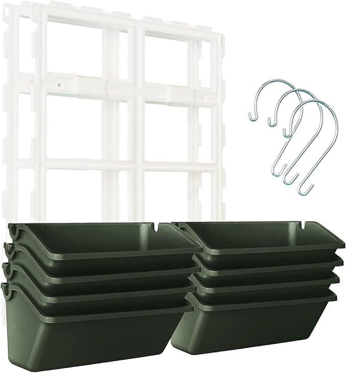 Vertical Garden Wall Planter, 4-Tier Stackable Wall Planter Indoor Outdoor