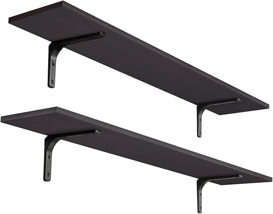 DINZI LVJ Long Wall Shelves, 47.3Inch Wall Mounted Shelves Set of 2, Extra