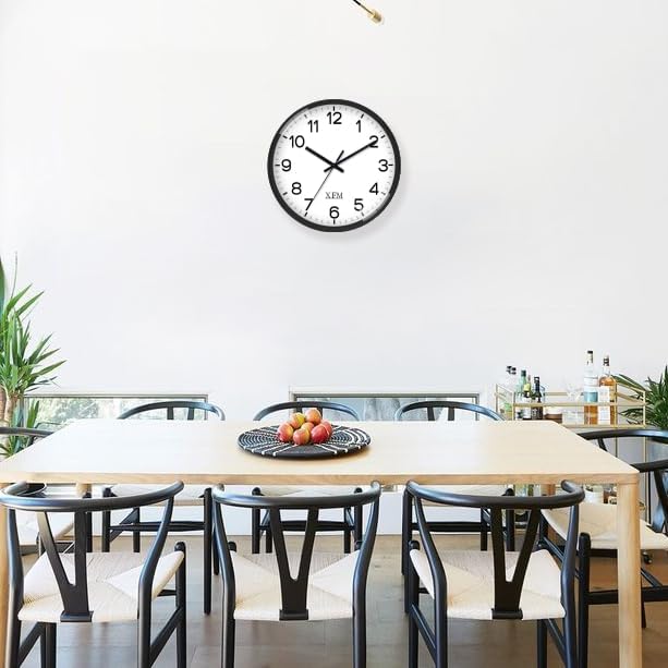 XFM Wall Clock 8 Inch Modern Small Wall Clocks Battery Operated Silent