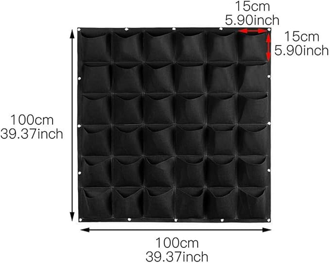 WFIST Vertical Hanging Planter Bag, Breathable Felt Wall Garden Planter