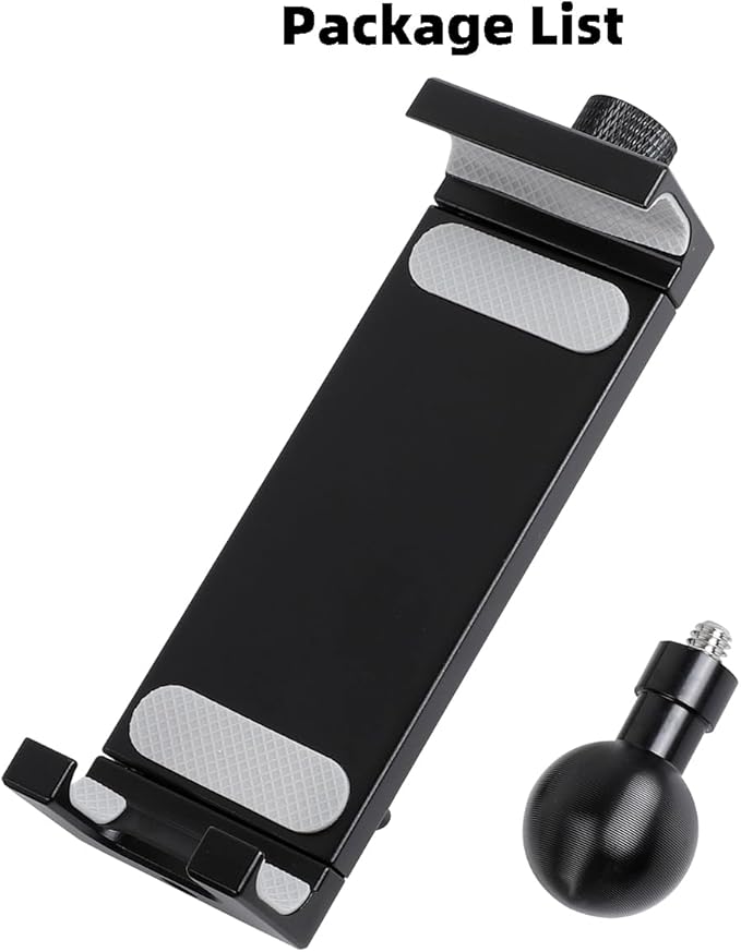 Aluminum Alloy Tablet Holder with 1" Ball Head-360 Rotatable Tablet Mount for iPad and Other Devices from 4.7"-12.9", Compatible with RAM Mounts and Other B Size Double Socket Arm