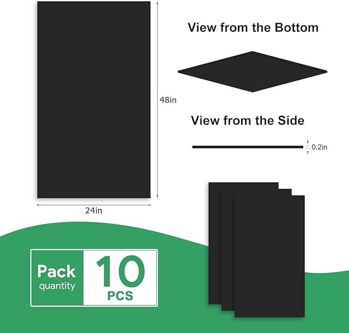 Smooth Black Drop Ceiling Tile 2ft x 4ft, PVC Ceiling Panel 24x48in – Waterproof