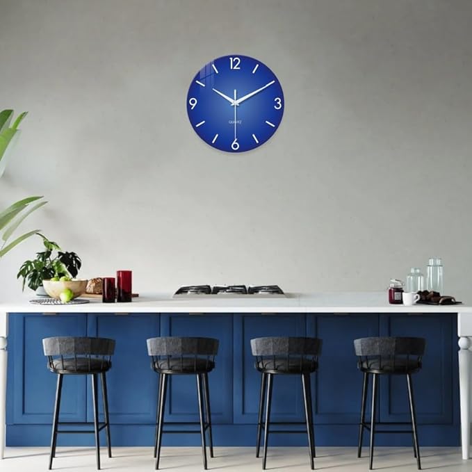 XFM Modern Simple Wall Clock 12 Inch Silent Non-Ticking Wall Clocks Battery