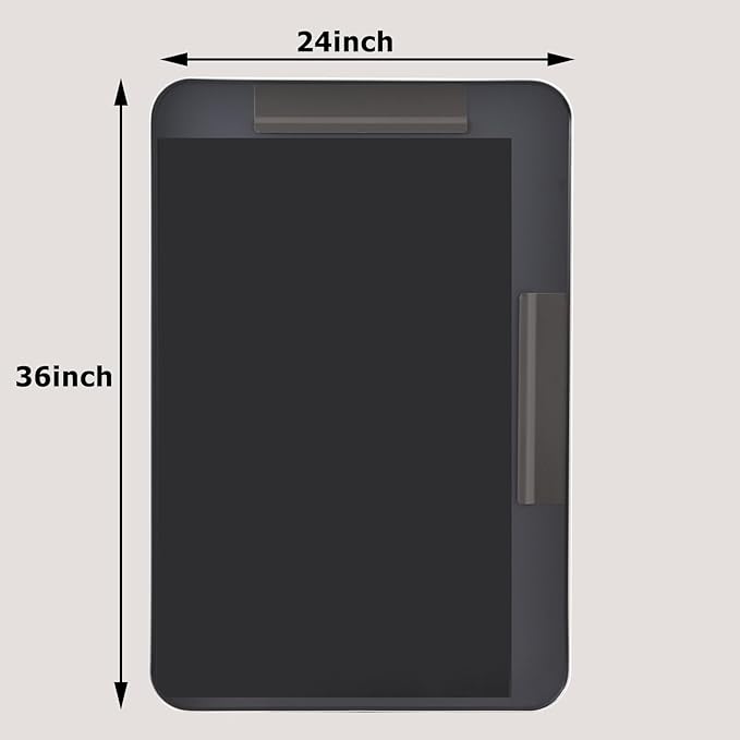Easly Silver Bathroom Mirror for Wall, 36x24 Inch Rectangular Aluminum Alloy