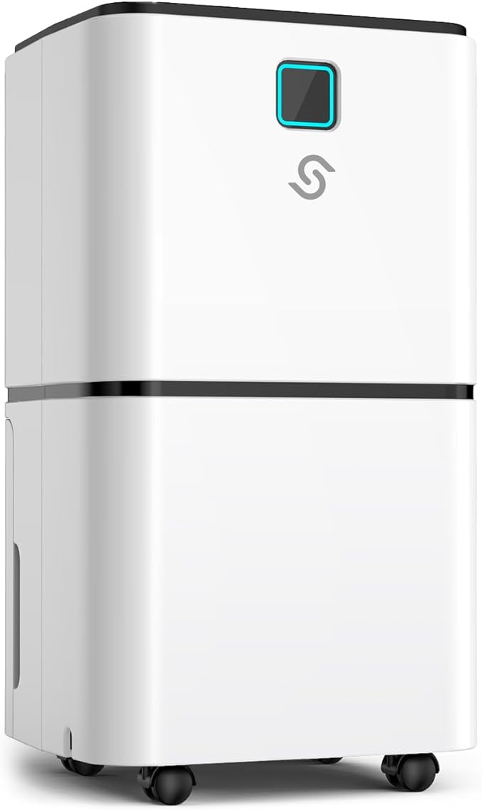 2000 Sq. Ft Dehumidifier for Home/Basement, 30 Pints 36 dB Dehumidifiers for Bedroom/Bathroom With Drain Hose LED Intelligent Humidity Light