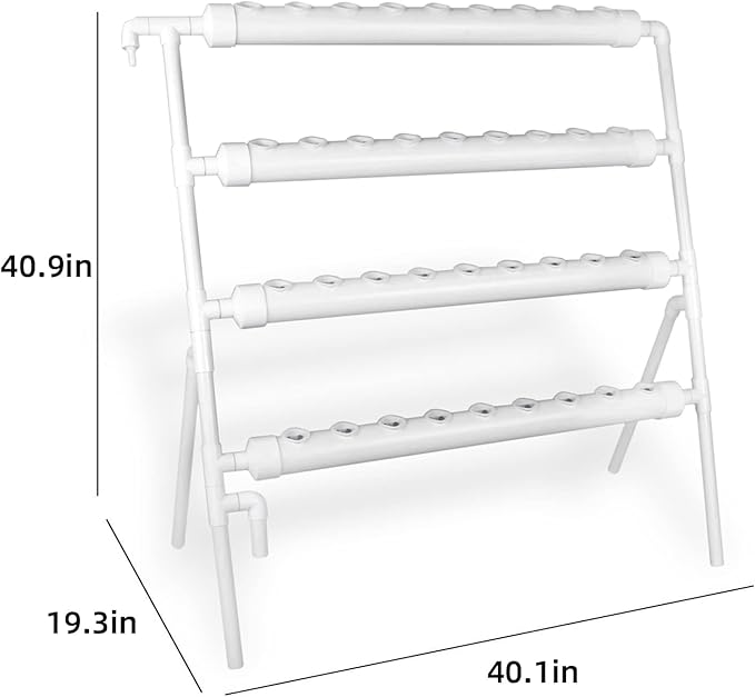 Hydroponics Growing System Kit 36 Plant Sites Food-Grade PVC-U Pipes Hydroponic Grow Kit Gardening System for Vegetables,Fruits,Herb