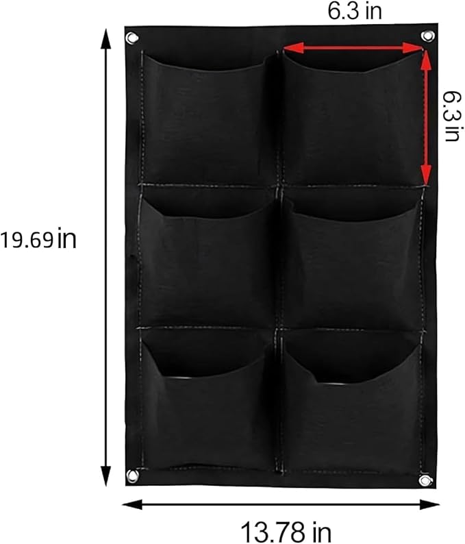 WFIST Vertical Hanging Planter Bag, Breathable Felt Wall Garden Planter