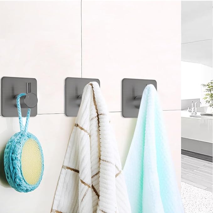 Fotosnow Adhesive Hooks Towel Hanger Wall Hooks