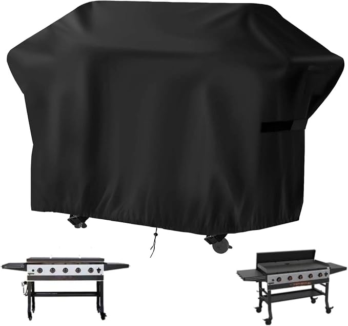Heavy Duty Waterproof Gas Grill Cover, 76 inch Flat Top Griddle Cover for Weber Char-Broil Nexgrill More,4-6 Burner Grill Cover for Most 75 in Smoker，76"x 26"x36"