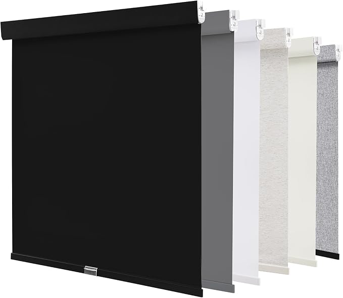 AOSKY No Drill Cordless Blackout Roller Shades