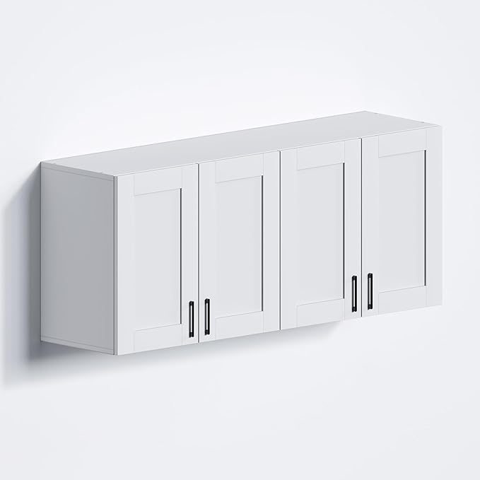 White Laundry Room Cabinets and Storage