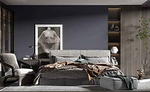 FUKU MON 24"x394" Dark Grey Wallpaper Matte Solid Gray Contact Paper