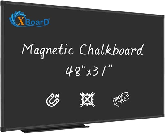 XBoard Magnetic Chalkboard 48 x 31 inch Chalk Board/Black Board, Display