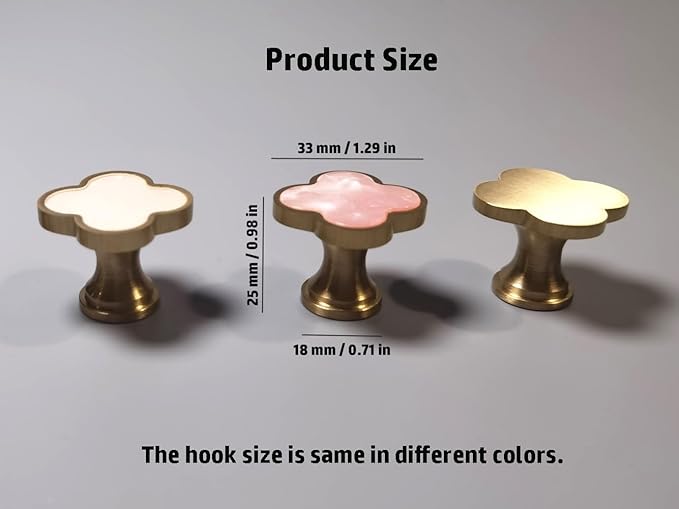 Solid Brass Decorative Wall Hooks, Coat Backpack Purse Screw-in Hangers