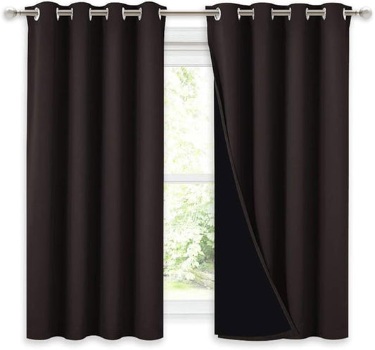 NICETOWN Truly Blackout Curtains 54 inches Length, 2 Thick Layers Completely