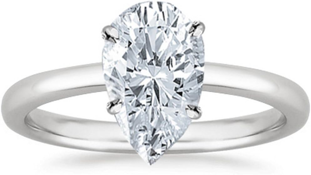 Houston Diamond District 1 to 5 Carat LAB GROWN Solitaire IGI CERTIFIED Diamond Engagement Ring (E-F Color VS2-SI1 Clarity)