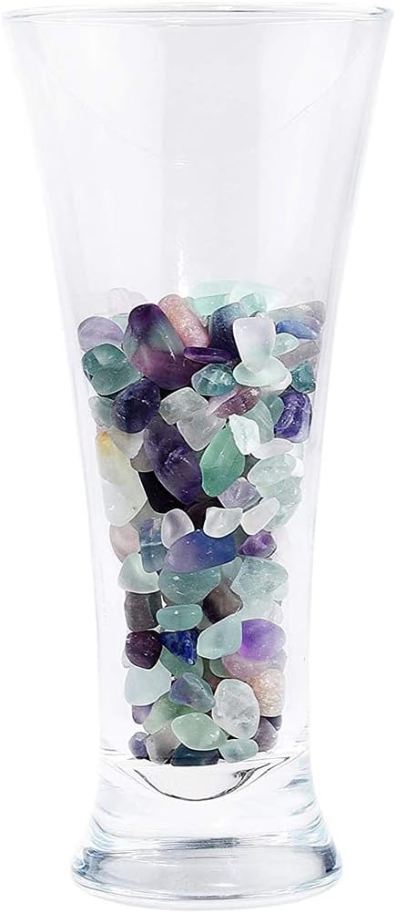 WAYBER Decorative Crystal Pebbles, 1 Lb/460g (Fill 0.9 Cup) Natural Quartz Stones Aquarium Gravel Sea Glass Rock Sand for Fish Turtle Tank/Air Plants Decoration