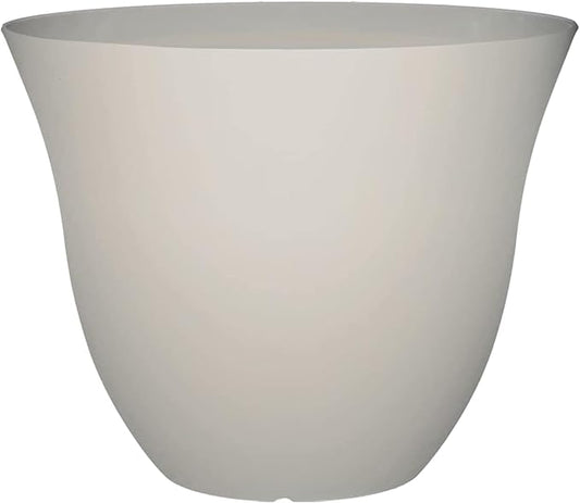 Classic Home and Garden by Growscape Honeysuckle Resin Planters - Lightweight Indoor & Outdoor Plant Pots - UV-Resistant Plastic Flower Pots - Pot Planters for Flowers & Herbs (15" Vanilla White)