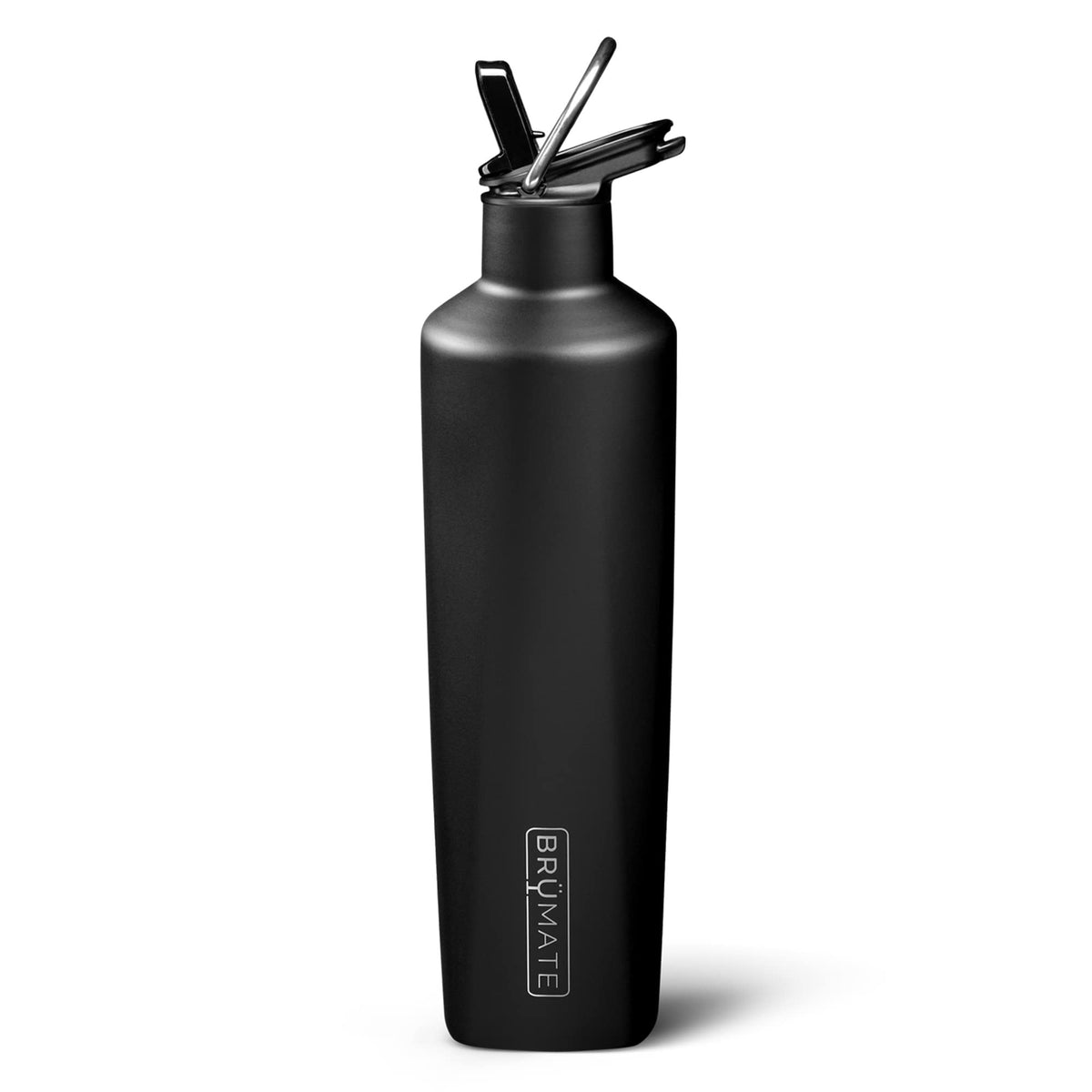BrÃ¼Mate ReHydration - 100% Leakproof 25oz Insulated Water Bottle with Straw - Stainless Steel Water Canteen (Matte Black)