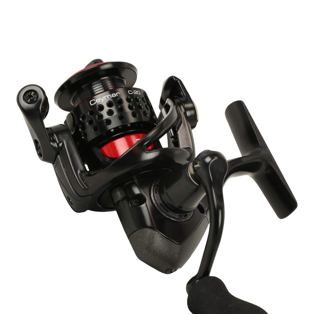 okuma Ceymar Spinning Reel Size 10 - 5Lb Max Drag Pressure, Black/Red
