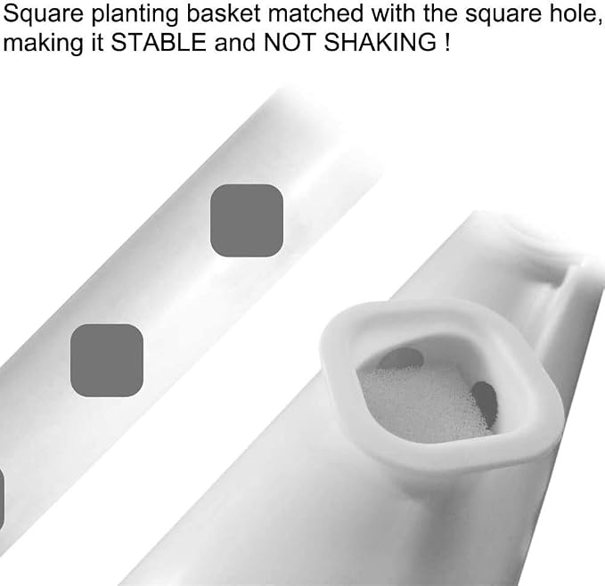 Hydroponics Growing System Kit,54 Plant Sites 2 Layers Food-Grade PVC-U Pipes Hydroponic Grow Kit Gardening System with Water Pump, Timer,Net Pots and Sponge for Vegetables,Fruits,Herb