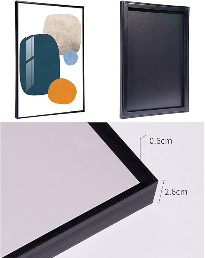 MPLONG Aesthetic Wall Art Large size 24" x 32" x 3 Panels Of Framed Decorative