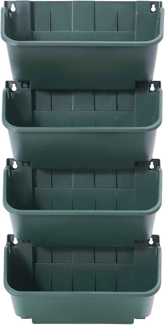 24 Pots Wall Mounted Planter, Plastic Wall Vertical Planter,