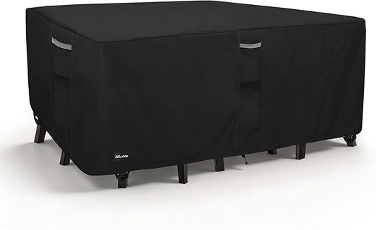 ANartcle Patio Furniture Covers 88L x 62W x 28H inch,600D Waterproof Heavy Duty Outdoor Furniture Covers,Outdoor Wicker Furniture Set with Swivel Patio Chairs General Purpose Furniture Cover,Black