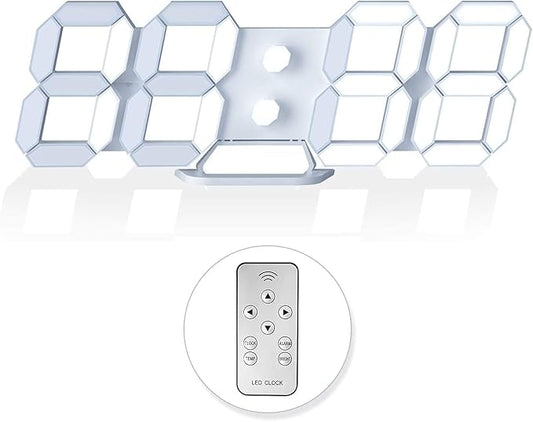 3D LED Digital Wall Clock/Desk Alarm Clock