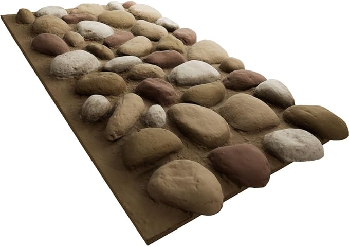 EverStone River Rock Faux Rock Panel, Canyon Dune Color