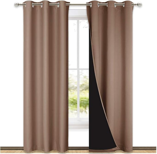 NICETOWN 100% Blackout Curtains Thermal, Noise Cancellation and Privacy Truly