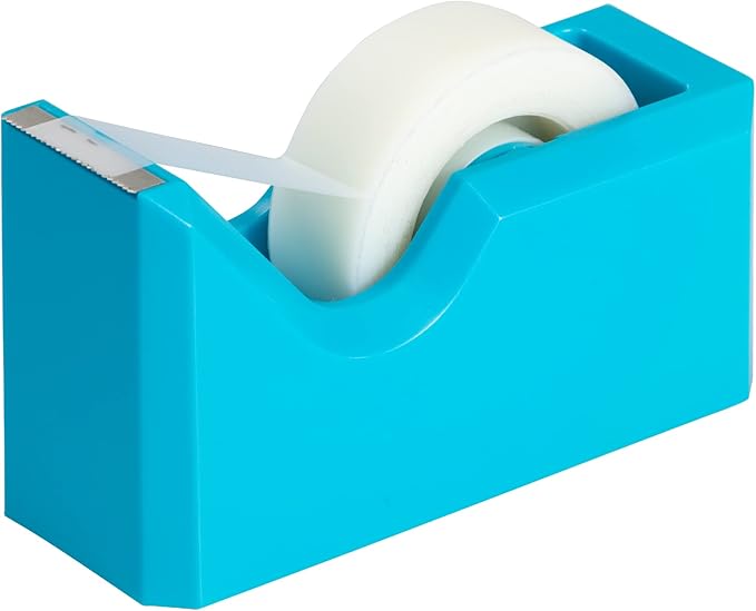 JAM PAPER Colorful Desk Tape Dispensers - Blue - Sold Individually