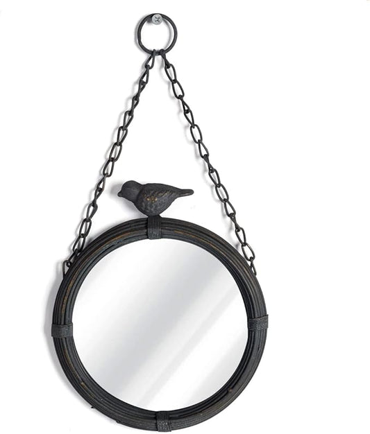 NIKKY HOME Shabby Chic Small Wall Mirrors Decor Decorative Metal Framed Hanging