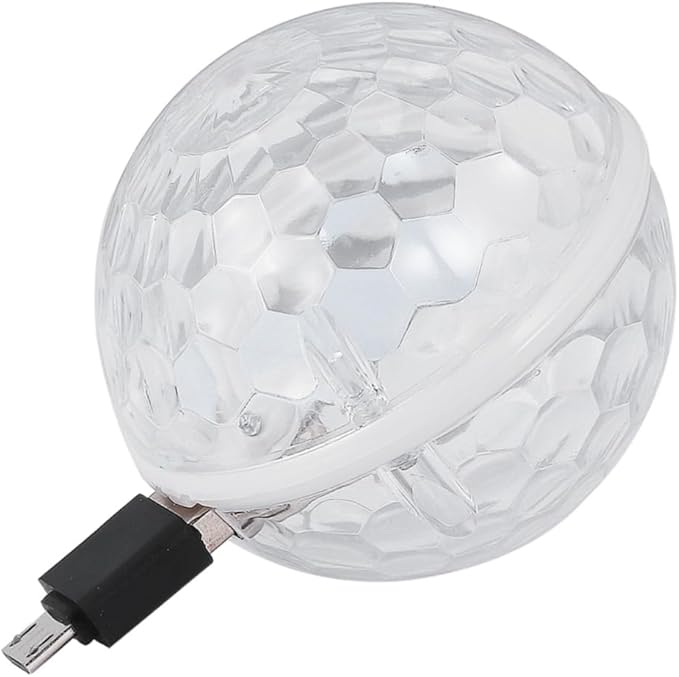 SHINEOFI Mini Crystal Led Light USB Powered Battery Operated Globe Light Disco Ball Balloons Stage