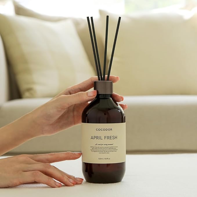 COCODOR Premium Reed Diffuser/Savon /16.9oz /1 Pack/Large Capacity Fragrance Scent Oil Stick Diffuser Set for Bedroom Bathroom Home Décor