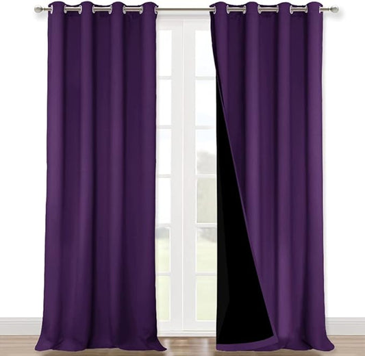 NICETOWN 100% Blackout Blinds, Royal Purple, Laundry Room Decor Window