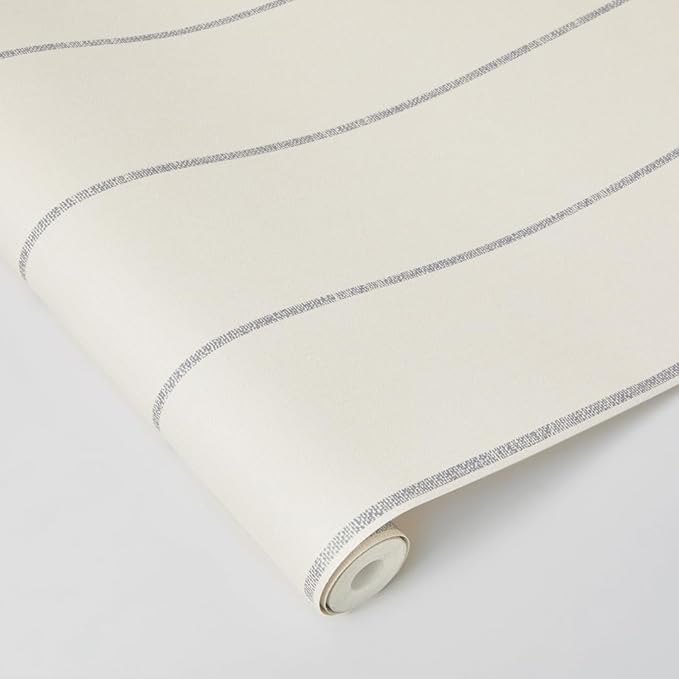 Tempaper x Pure Salt Textured Navy Bursa Stripe Removable Peel and Stick