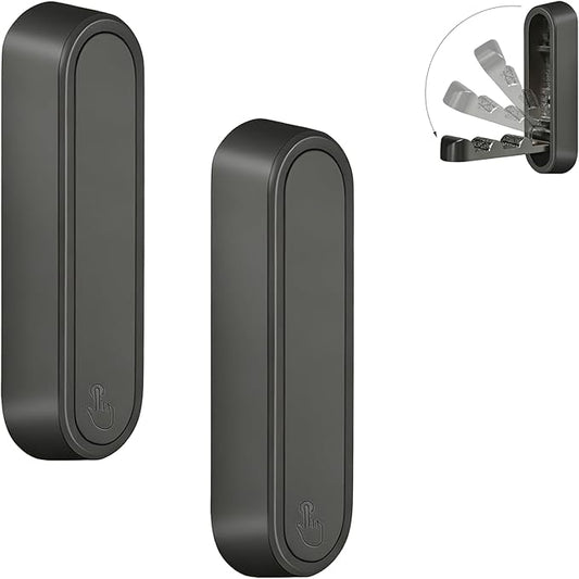 2PCS Foldable Wall Hooks, Flip Down Design