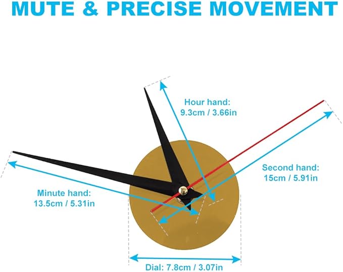 3D DIY Luminous Dial Acrylic Frameless Silent Wall Clock