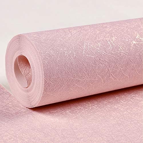 Cohoo Home 512inL 15.7inW Silk Pink Wallpaper Peel and Stick Contact Paper Pink