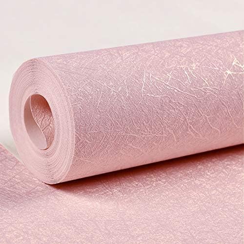 Cohoo Home Silk Pink Wallpaper Peel and Stick Contact Paper Pink Textured Silk