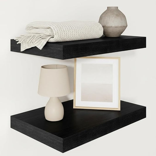 Vivelove 2" Thick Floating Shelves