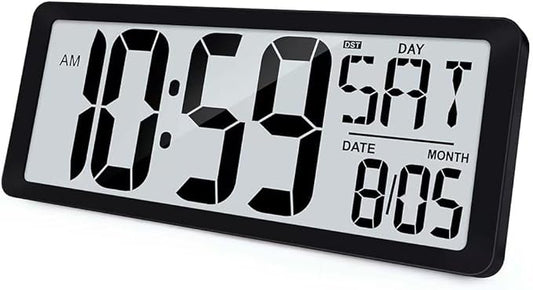 TXL 14.2"" Large Digital Wall Clock Battery Operated, Digital Clock Large