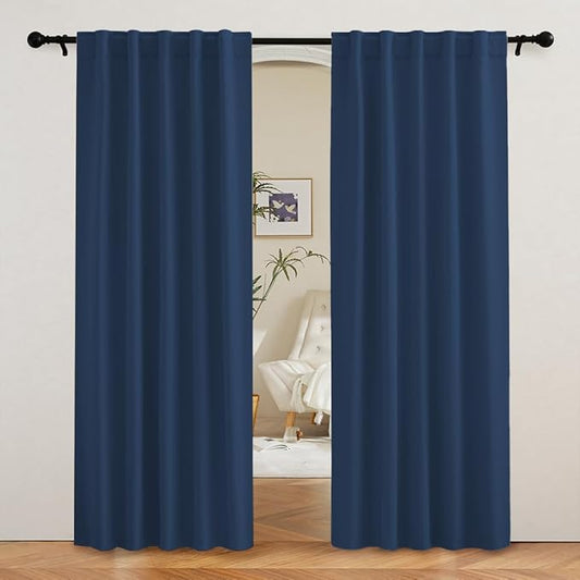 RYB HOME Blackout Curtains for Living Room, Privacy Thermal Insulating Window