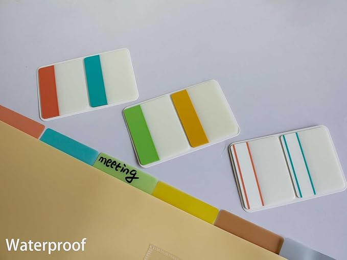 ELII 500 PCS Tabs 2 Inch Book Tabs Sticky Index Tabs,Page Markers File Tabs Self Adhesive, Labels for Pages Notebooks
