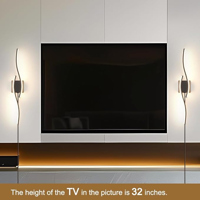 Plug in Wall Sconces Set of 2, Modern Plug in Sconce